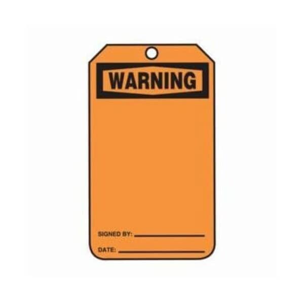 Accuform Safety Tags, WARNING BLANK, 5.75in x 3.25in, PF-Cardstock, 25PK MDT311CTP - main